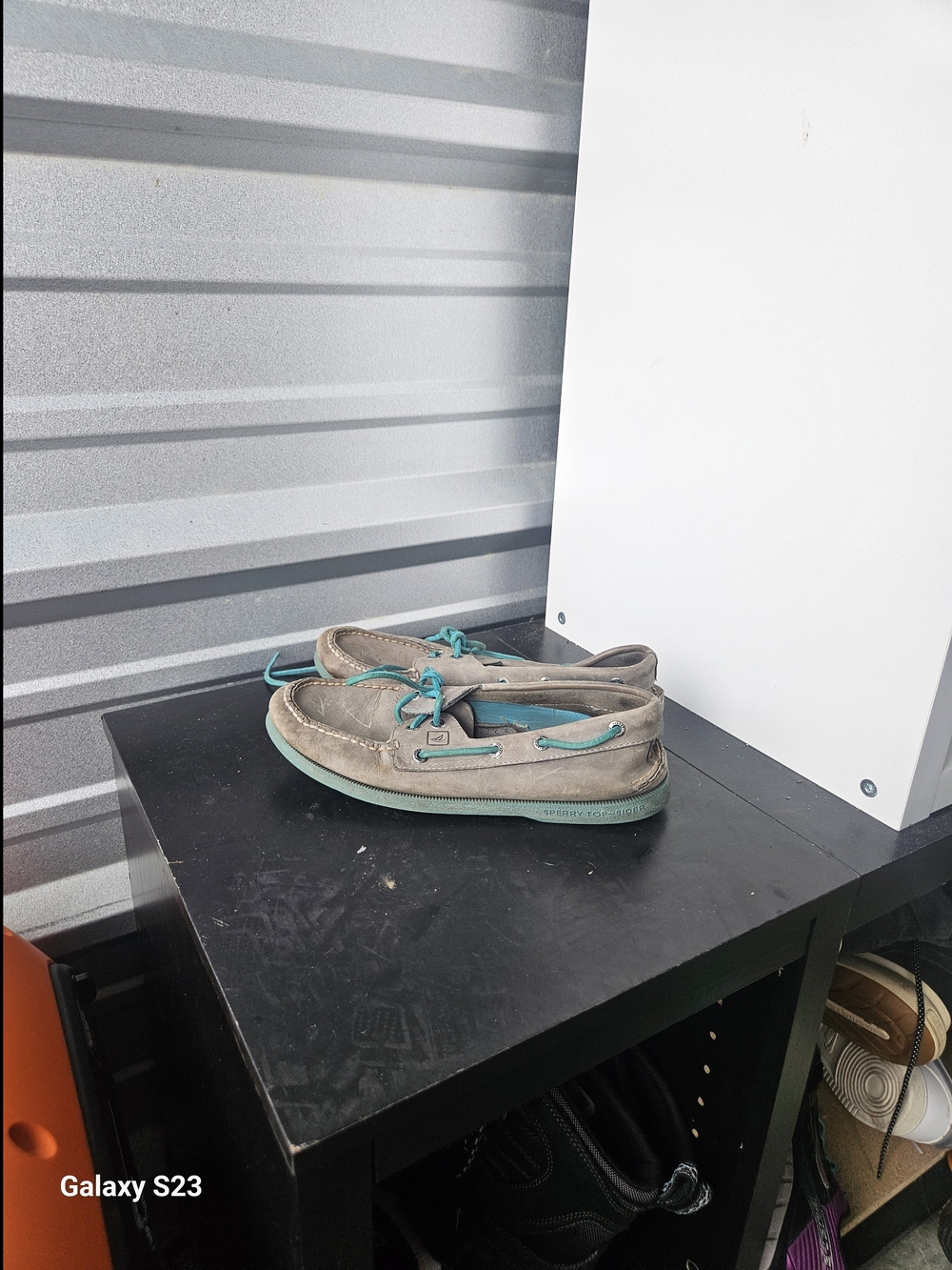 Sperry Top-Sider Angelfish Women’s 7M Taupe Leather Turquoise Boat Shoes